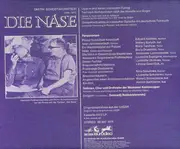 Double LP - Dmitri Shostakovich / G. Rozhdestvensky, Orch. der Moskauer Kammeroper - Die Nase. Gesamtaufnahme / Complete Recording - booklet