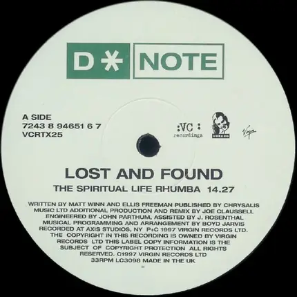 D*Note - Lost And Found