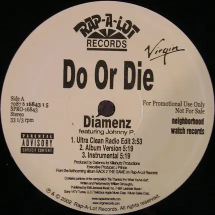 Do Or Die - Diamenz / Sex Appeal