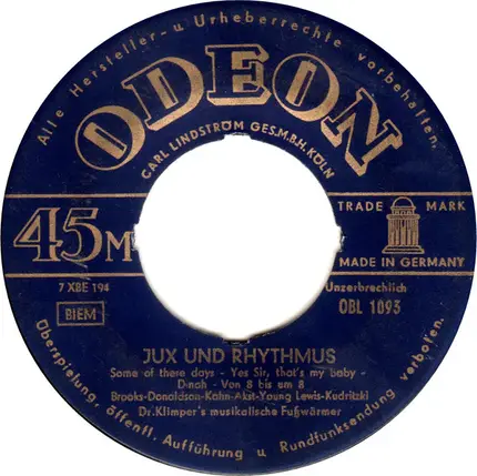 Dr. Klimper's Musikalische Fußwärmer - Jux Und Rhythmus
