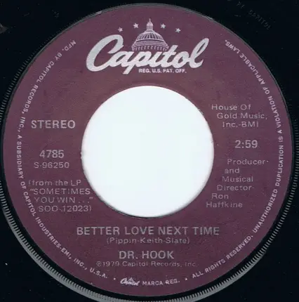 Dr. Hook - Better Love Next Time