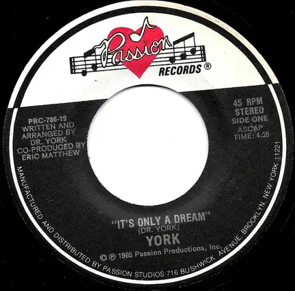 Dr. York - It's Only A Dream