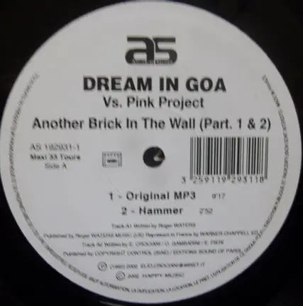 Dream In Goa Vs Pink Project - Another Brick In The Wall (Part. 1 & 2)