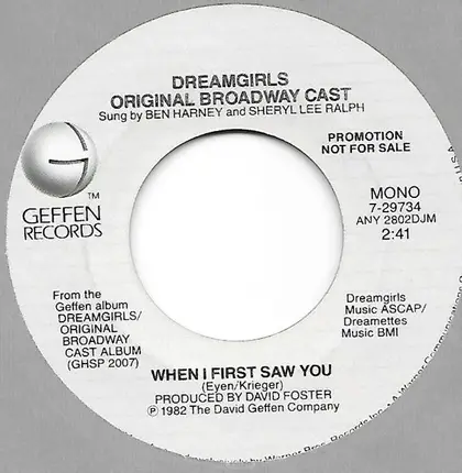 'Dreamgirls' Original Broadway Cast - When I First Saw You