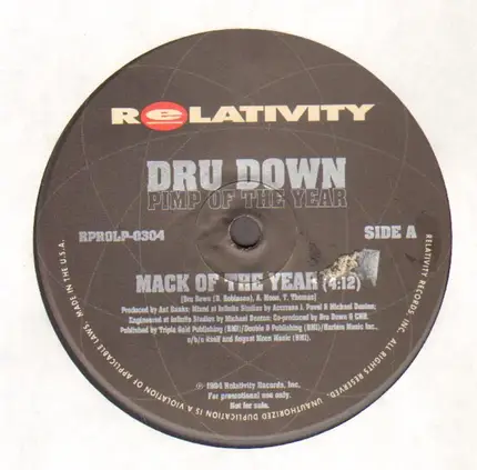 dru down - pimp of the year