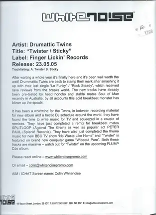 Drumattic Twins - Twister / Sticky