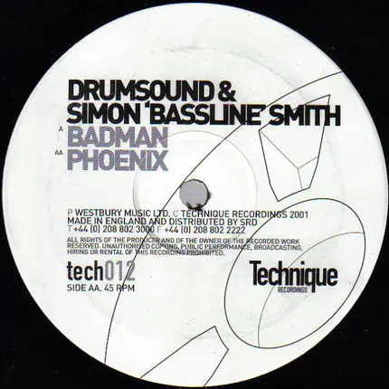 Drumsound & Simon 'Bassline' Smith, Drumsound & Simon 'Bassline' Smith - Badman / Phoenix