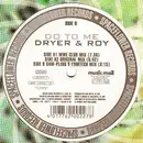 12inch Vinyl Single - Dryer & Roy - Do To Me