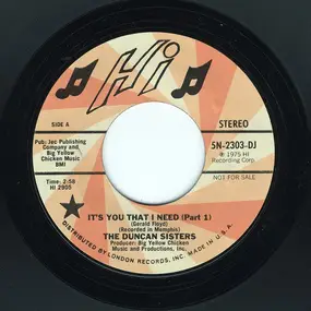 Duncan Sisters - It's You That I Need