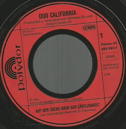 Duo California - Auf der Suche nach der Zärtlichkeit