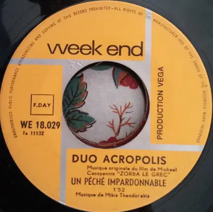 Duo Acropolis - Zorba Le Grec (Musique Originale)