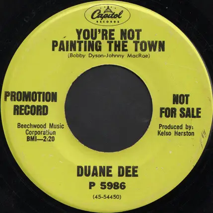 Duane Dee - Before The Next Teardrop Falls / You're Not Painting The Town