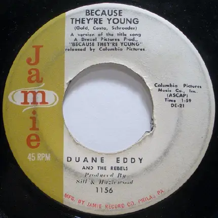Duane Eddy And The Rebels, Duane Eddy & His 'Twangy' Guitar And The Rebels - Because They're Young