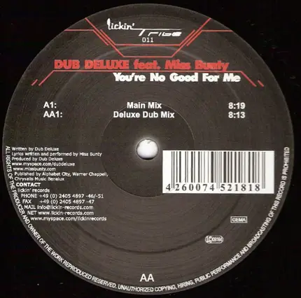 Dub Deluxe Feat. Miss Bunty - You're No Good For Me