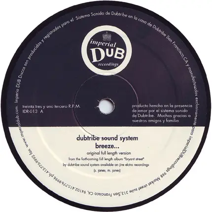 Dubtribe Sound System - Breeze...