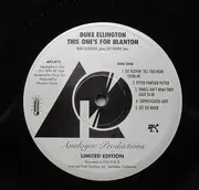 LP - Duke Ellington - Ray Brown - This One's For Blanton - 180 gram / LTD Ed. / Numbered