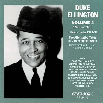 Duke Ellington - Volume 4: 1933-1936 + Bonus Tracks 1929/30 The Alternative Takes in Chronological Order