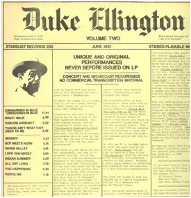 Duke Ellington - Volume Two - Stardust Records 202