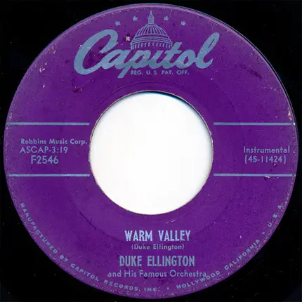 Duke Ellington And His Orchestra - Bluejean Beguine / Warm Valley