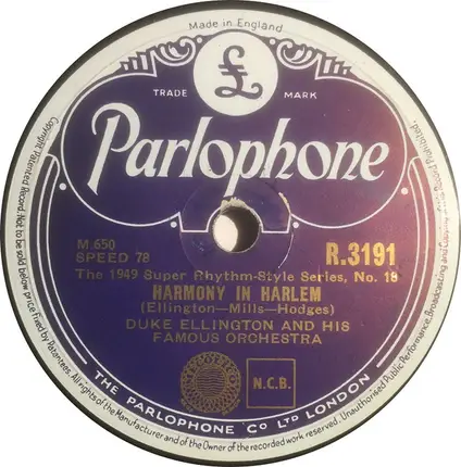 Duke Ellington And His Orchestra - Crescendo In Blue / Harmony In Harlem