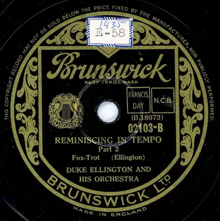 Duke Ellington And His Orchestra - Reminiscing In Tempo