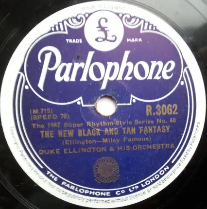 Duke Ellington And His Orchestra - Riding On A Blue Note / The New Black And Tan Fantasy