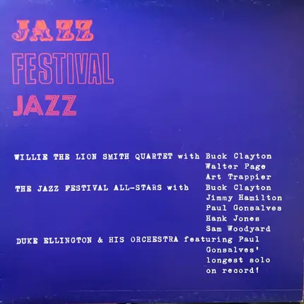 Duke Ellington / Buck Clayton / Walter Page a.o. - Jazz Festival Jazz