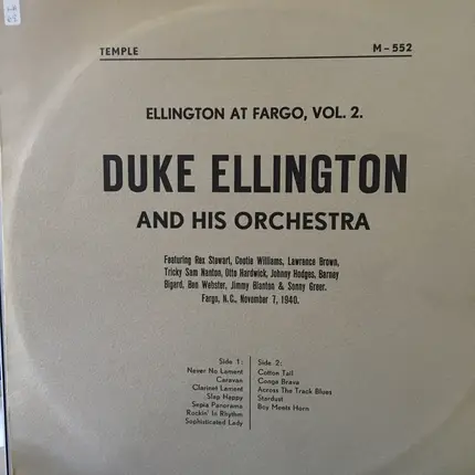 Duke Ellington - Ellington at Fargo, Vol. 1