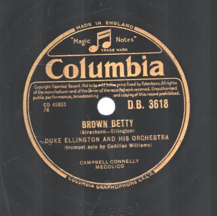 Duke Ellington & his Orchestra - Ting-A-Ling / Brown Betty