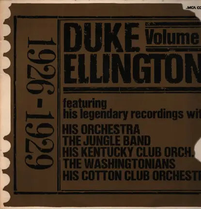 Duke Ellington - Volume 1: 1926-1929