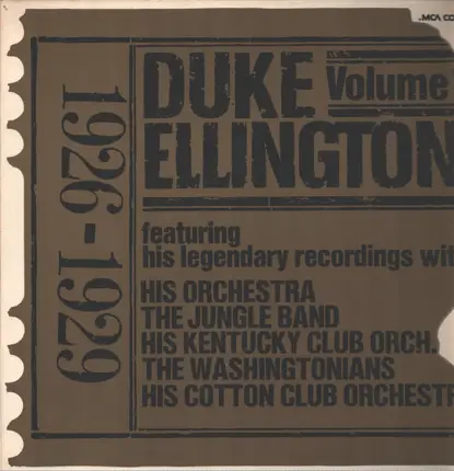 Duke Ellington - Volume 1: 1926-1929