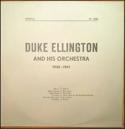 Duke Ellington - Duke Ellington And His Orchestra 1940-1941