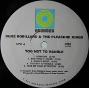 LP - Duke Robillard And The Pleasure Kings - Too Hot To Handle