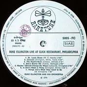 LP - Duke Ellington And His Orchestra - Live At Click Restaurant Philadelphia 1949 - Vol. 4
