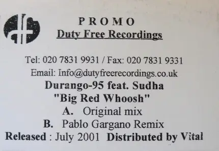 Durango 95 Feat. Sudha - Big Red Woosh