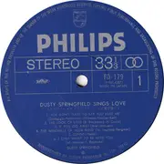 LP - Dusty Springfield - Sings Love - Incl lyrics sheet