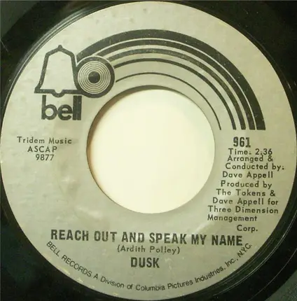 Dusk - Angel Baby / Reach Out And Speak My Name