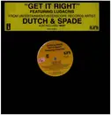 12inch Vinyl Single - Dutch & Spade - Get It Right / War