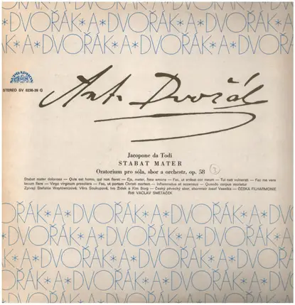 Dvořák / Jacopone da Todi - Stabat Mater, Op. 58