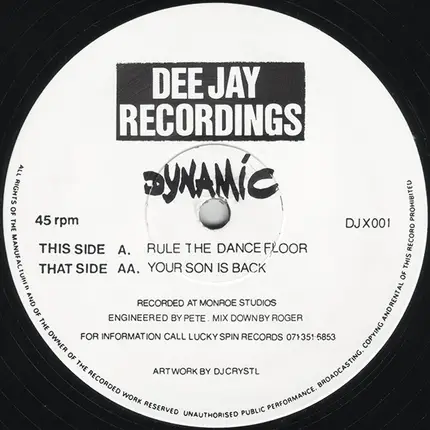Dynamic - Rule The Dance Floor / Your Son Is Back