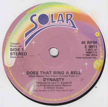 Dynasty - Does That Ring A Bell