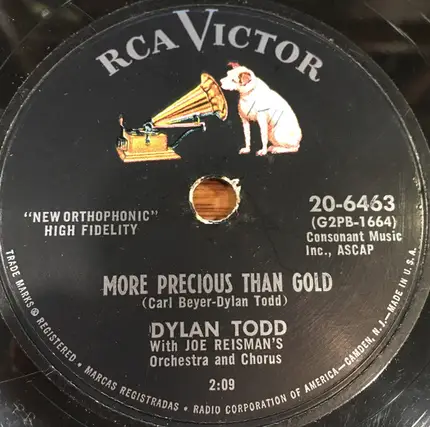 Dylan Todd With Joe Reisman And His Orchestra - The Ballad Of James Dean / More Precious Than Gold