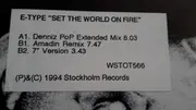 12inch Vinyl Single - E-Type - Set The World On Fire