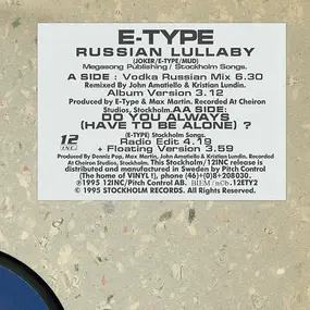 E-Type - Russian Lullaby / Do You Always (Have To Be Alone)?