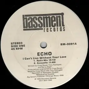 The Echo - I Can't Live Without Your Love