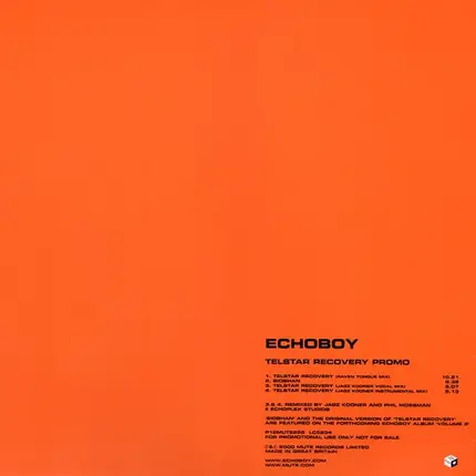 Echoboy - Telstar Recovery Promo