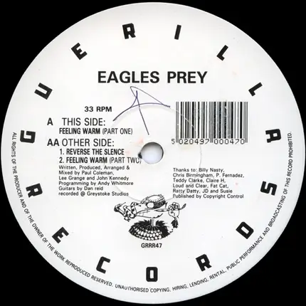 Eagles Prey - Feeling Warm / Reverse The Silence