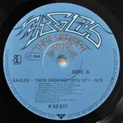 LP - Eagles - Their Greatest Hits 1971-1975 - Embossed Cover
