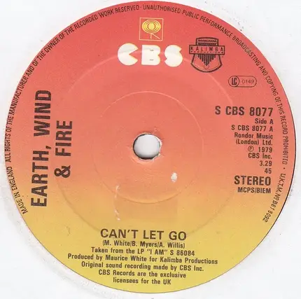 Earth, Wind & Fire - Can't Let Go