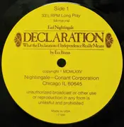 LP - Earl Nightingale / Eva Brann - Declaration - What The Declaration Of Independence Really Means